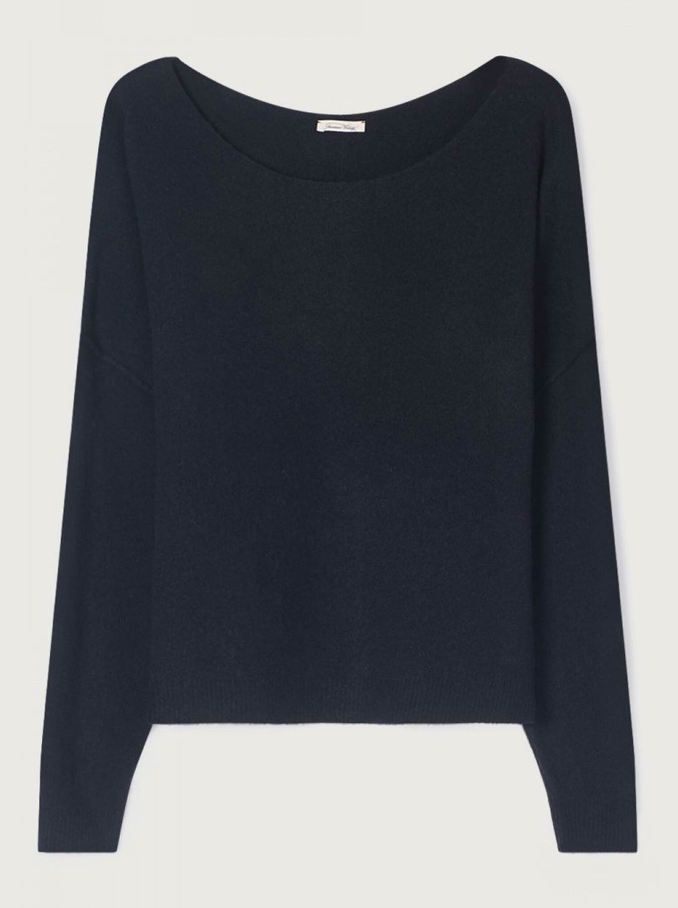 AMERICAN VINTAGE DAMSVILLE SLOUCHY BOAT NECK JUMPER (Black)