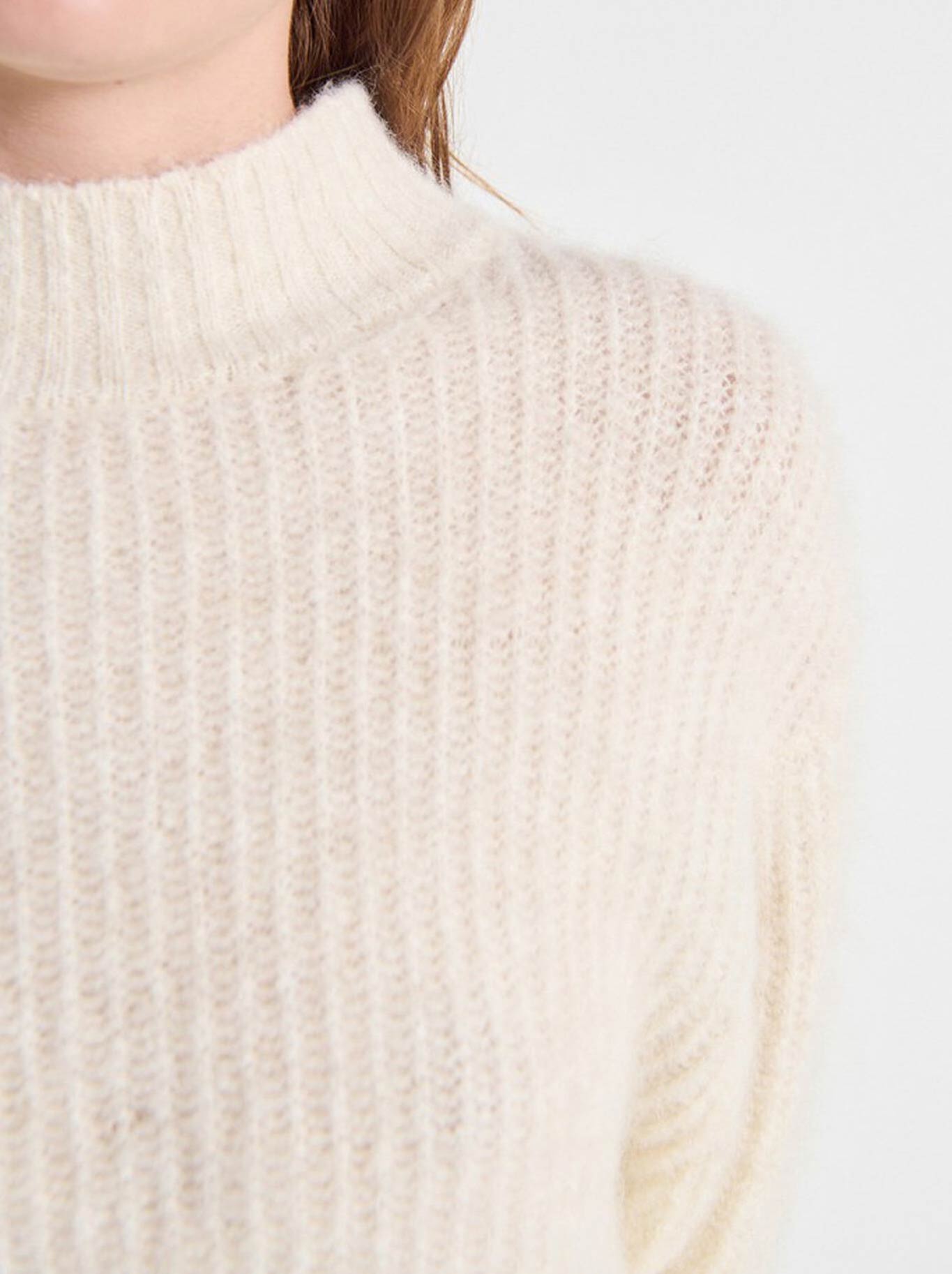 AMERICAN VINTAGE EAST MOCK NECK KNIT (Mother Of Pearl)