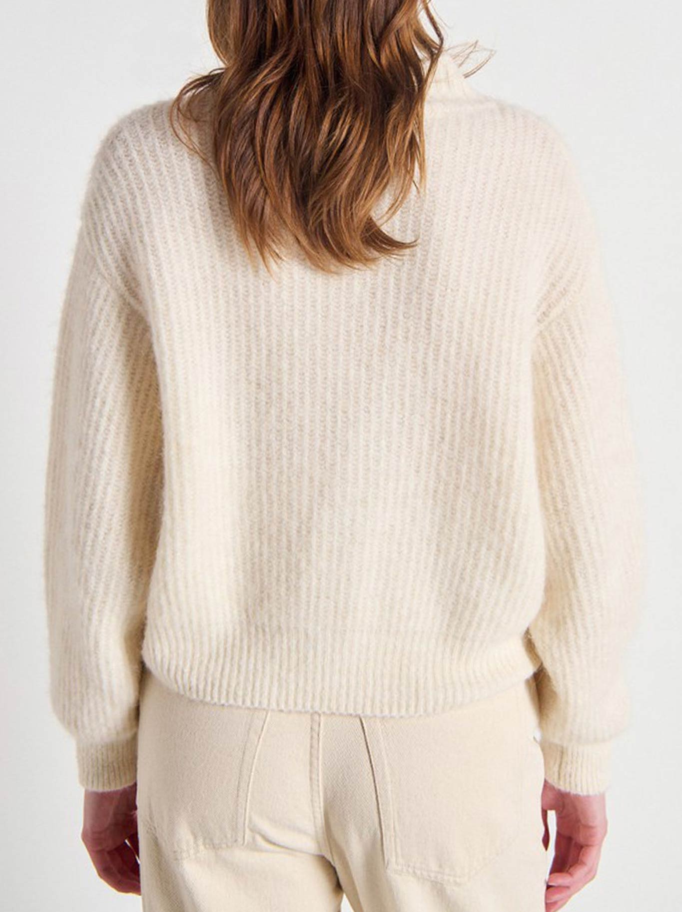 AMERICAN VINTAGE EAST MOCK NECK KNIT (Mother Of Pearl)