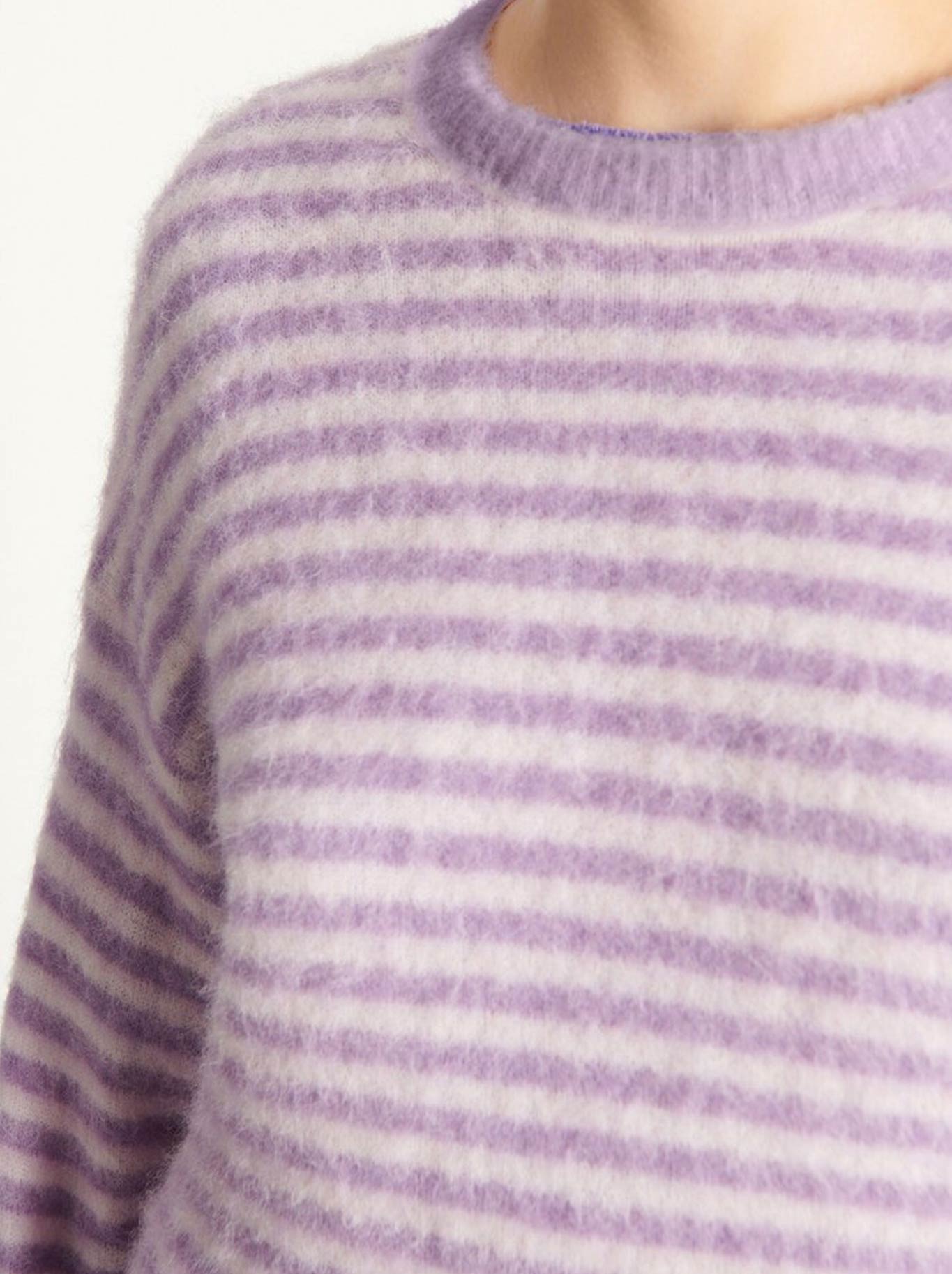 AMERICAN VINTAGE NENYBAY ROUND NECK JUMPER (Violet Stripe Rosebud)