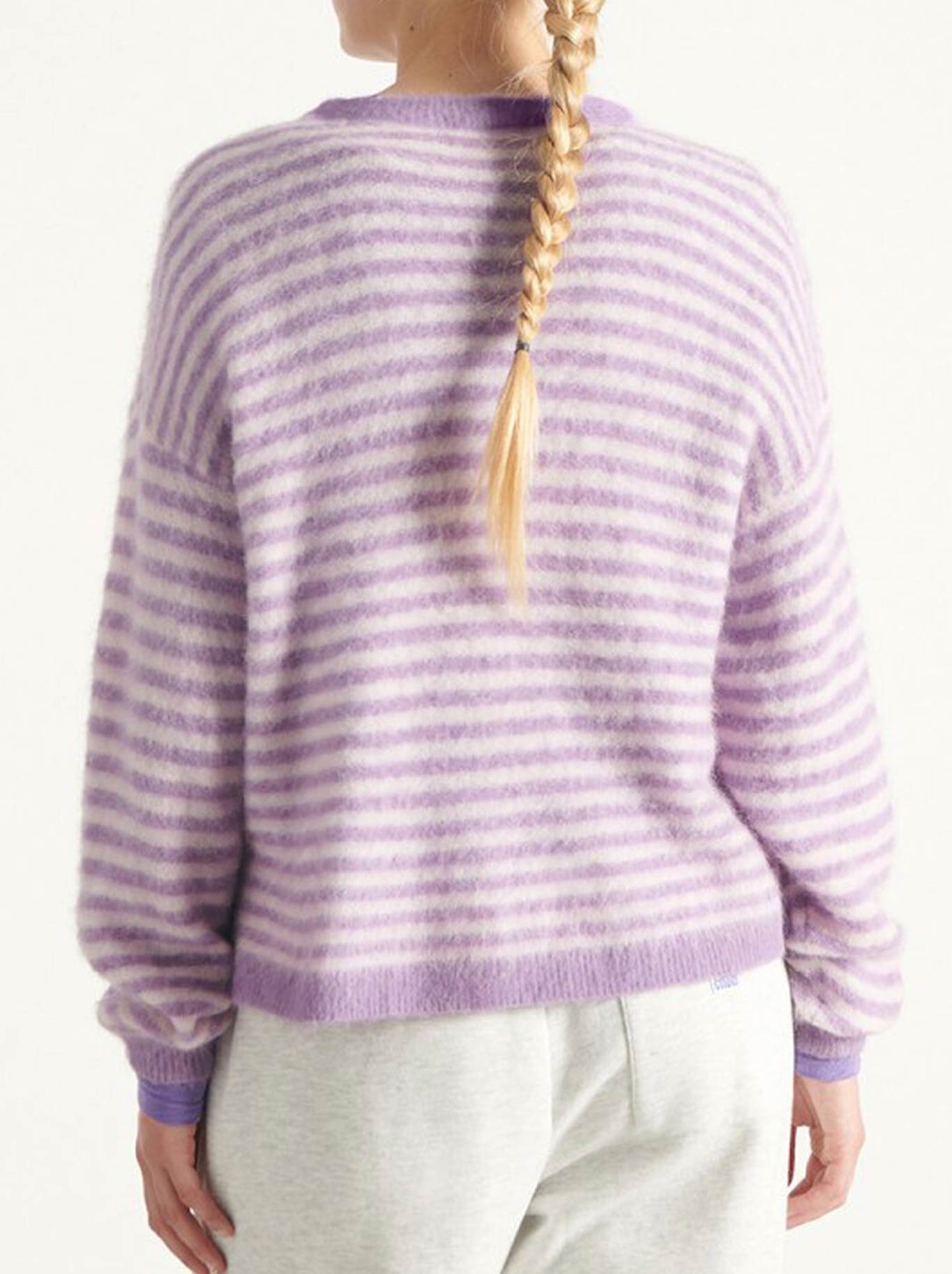 AMERICAN VINTAGE NENYBAY ROUND NECK JUMPER (Violet Stripe Rosebud)