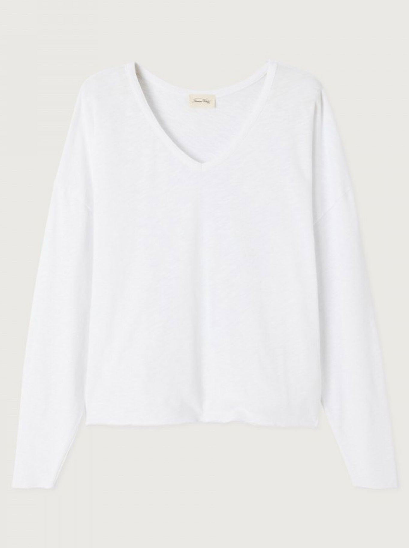 AMERICAN VINTAGE SONOMA VEE NECK LOOSE TEE (White)