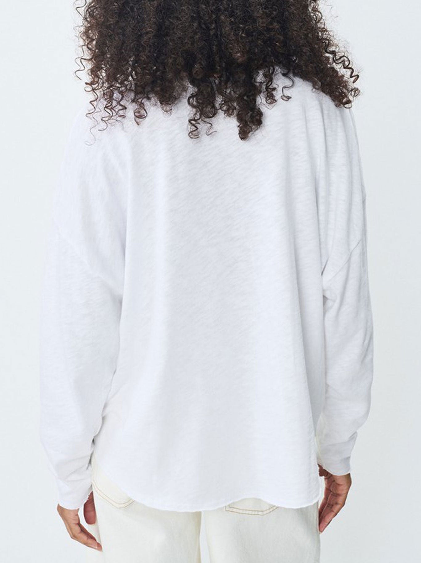 AMERICAN VINTAGE SONOMA VEE NECK LOOSE TEE (White)