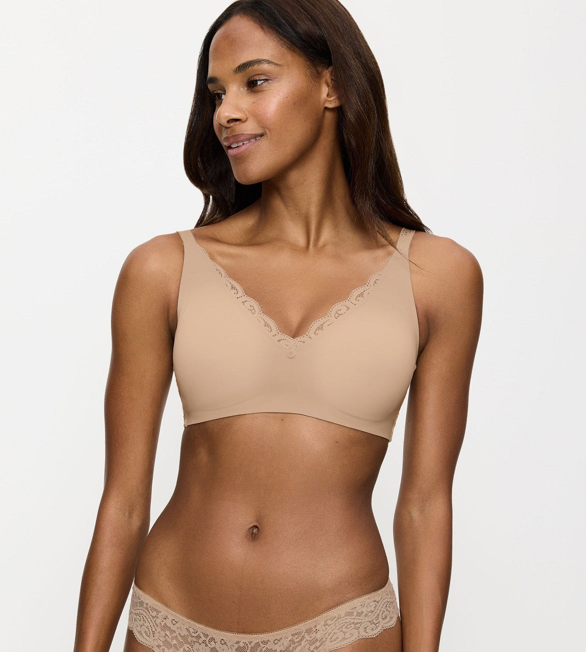 Image of Bras. Productname: Triumph Amourette Non-Wired Minimiser Bra in Beige colour by brand - Triumph