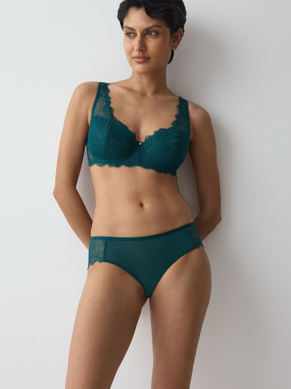 Image of Briefs. Productname: Triumph Amourette Sparkle Hipster Brief in Teal Green colour by brand - Triumph