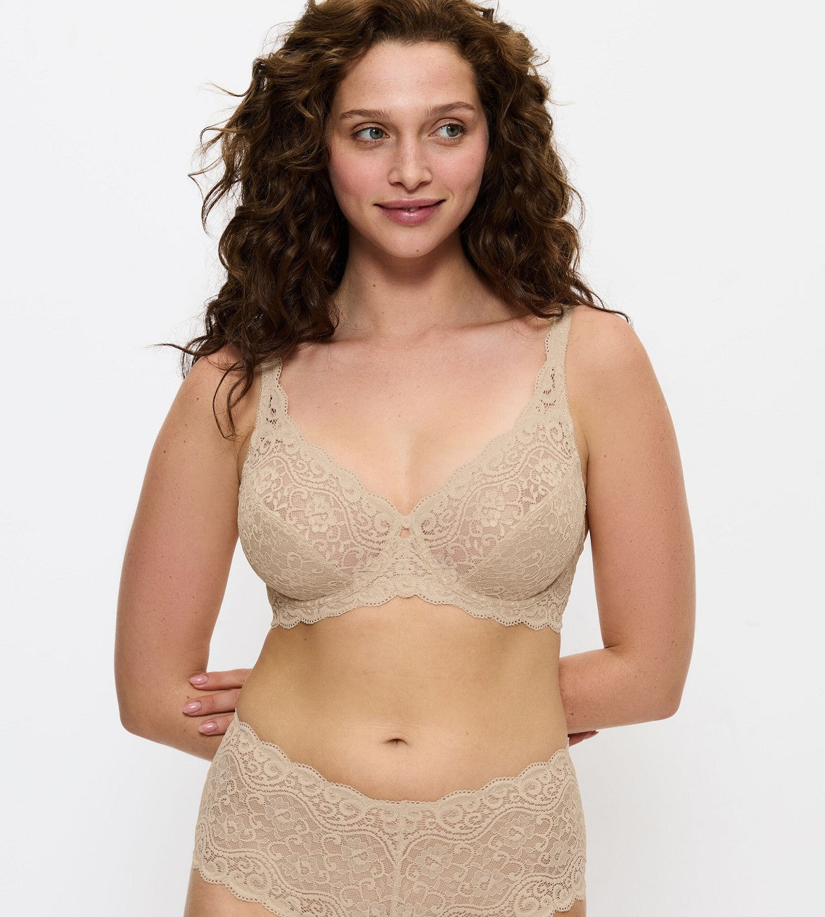Image of Bras. Productname: Triumph Amourette Wired Bra in Beige colour by brand - Triumph