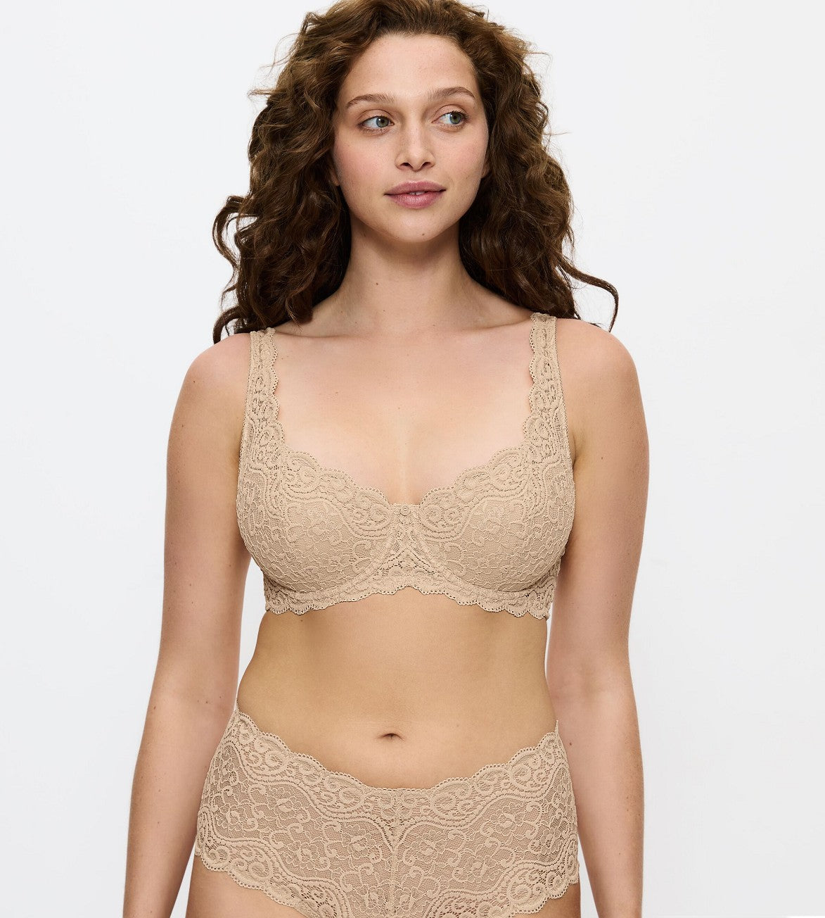 Image of Bras. Productname: Triumph Amourette Wired Padded Bra in Beige colour by brand - Triumph