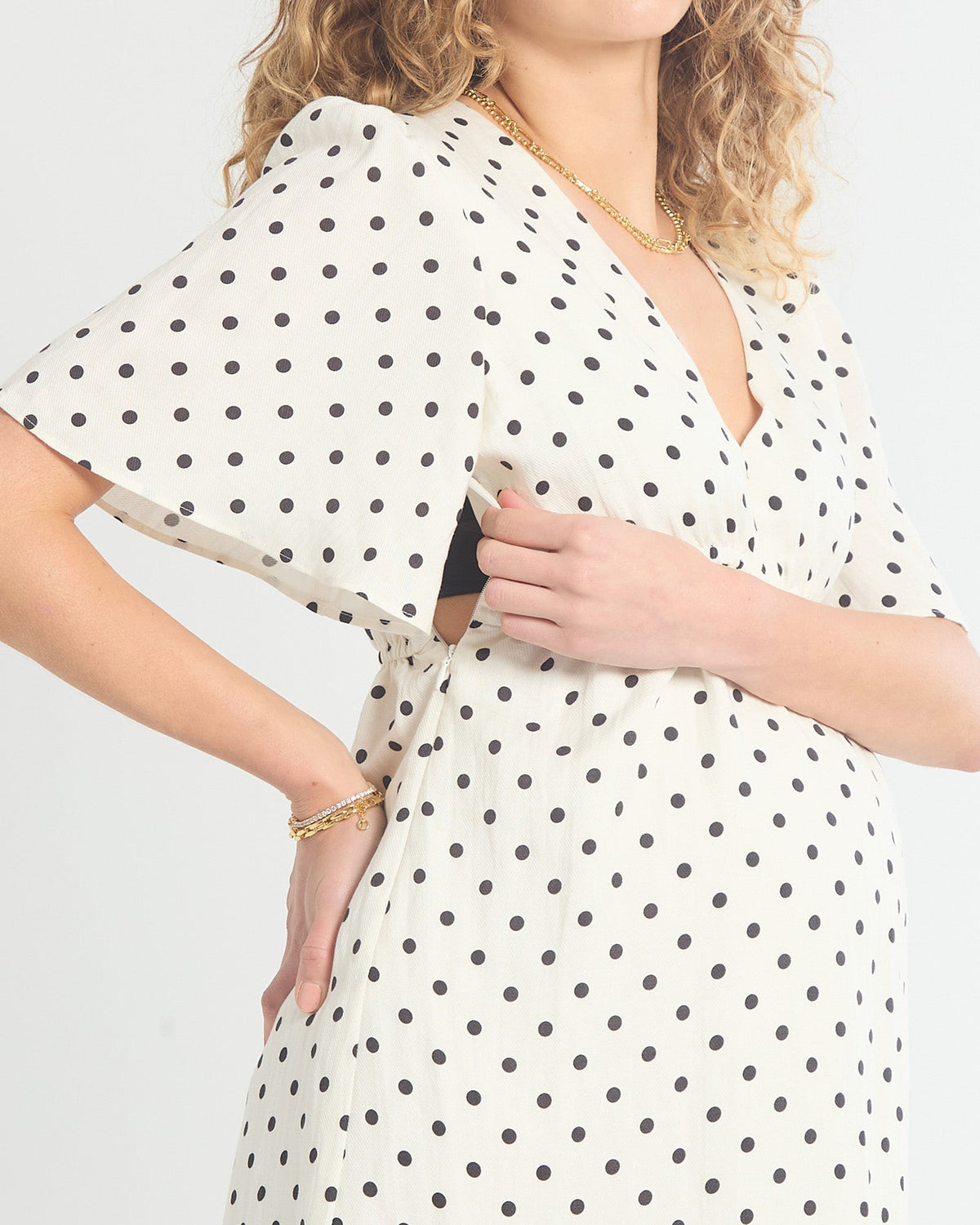 Soon Maternity Anika Midi Feeding Dress