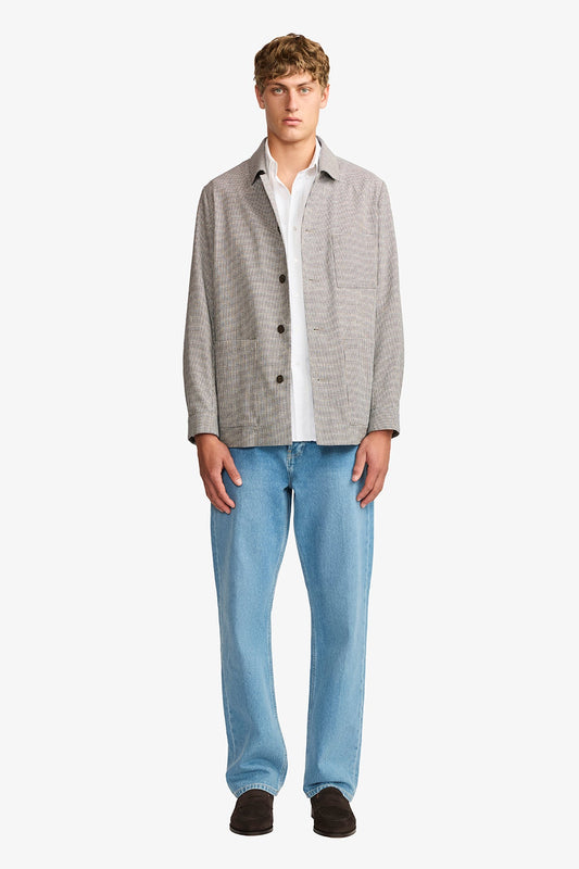 Image of Coats & Jackets. Product name - Arienzo linen shirt jacket in Jacket colour by brand - Anthony Squires