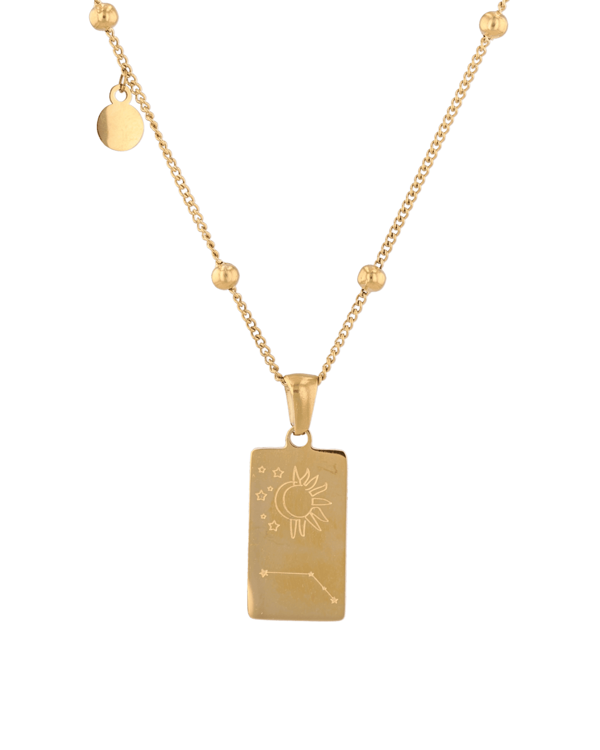 LAVANA Aries Gold Zodiac Tag Necklace