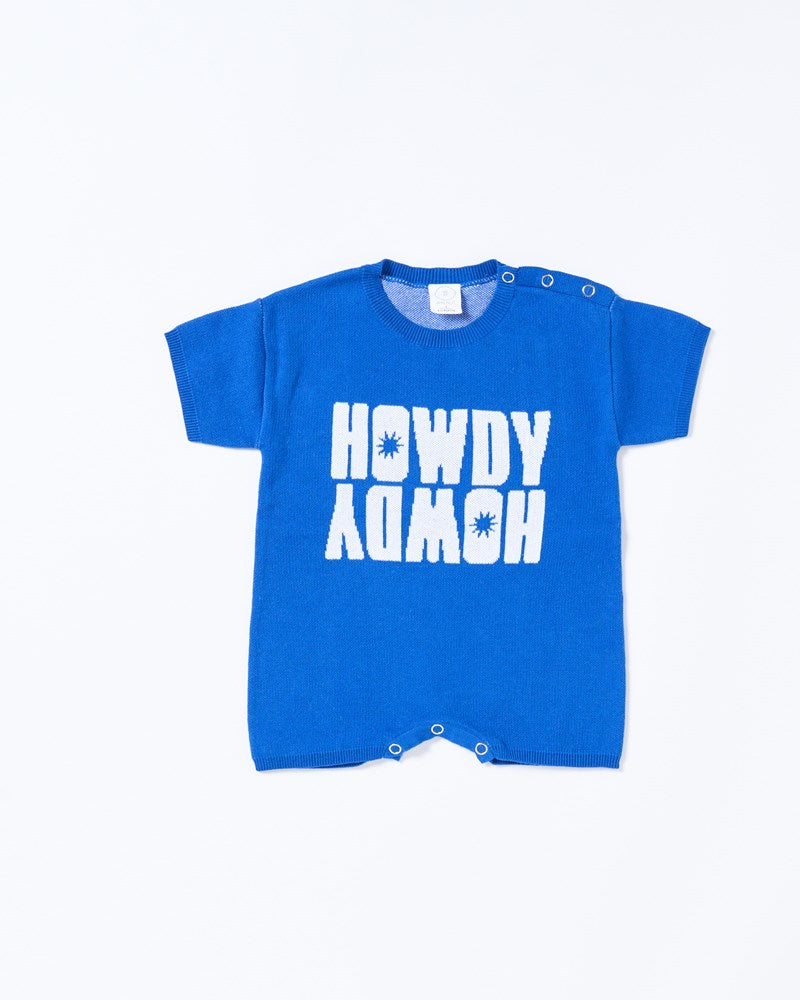 Image of Bodysuits. Productname: Walnut Melbourne Arkley Knit Romper in Howdy Blue colour by brand - Walnut Melbourne