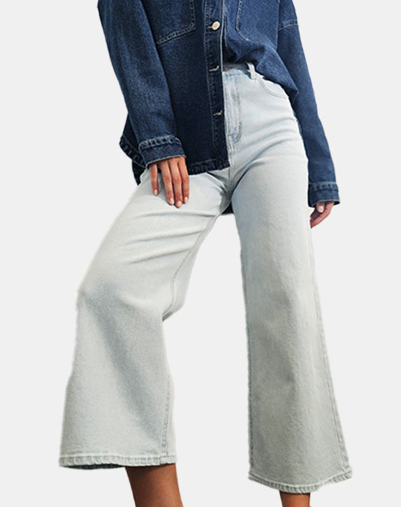 Image of a model wearing Pants. Product name - Sandy Jean 96 Bleached Wash in 96 Bleached Wash colour by brand - Sass Clothing