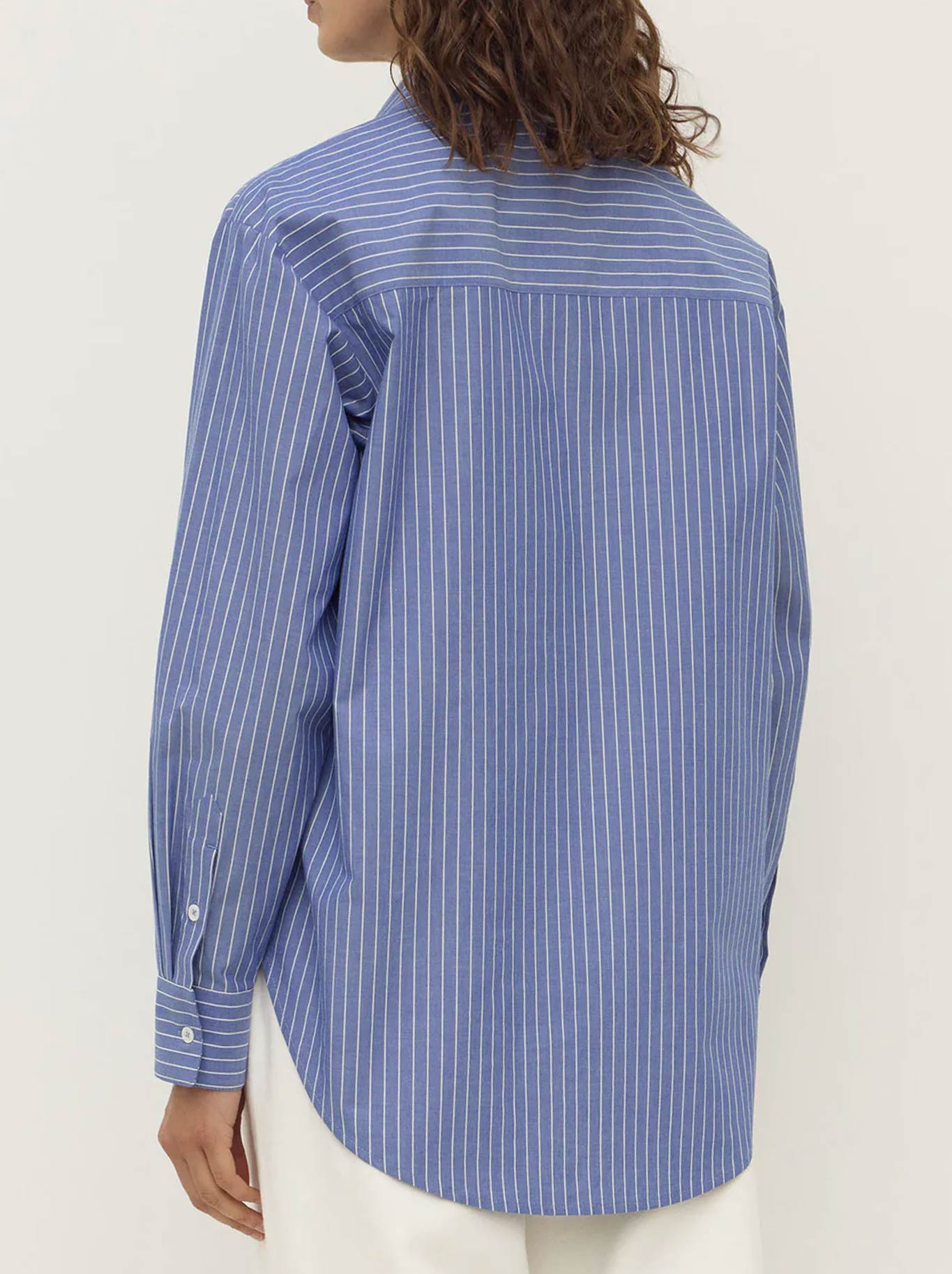 ASSEMBLY LABEL ANAIS STRIPE LONG SLEEVE SHIRT (Blue White Stripe)