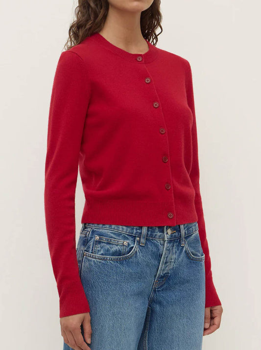 ASSEMBLY LABEL BENNY KNIT CARDIGAN (Mulberry)