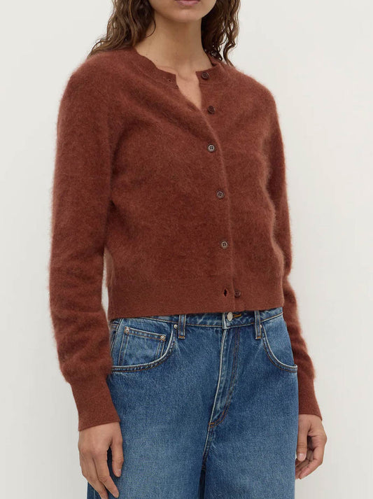 ASSEMBLY LABEL CARINA MERINO WOOL CARDI (Amber)
