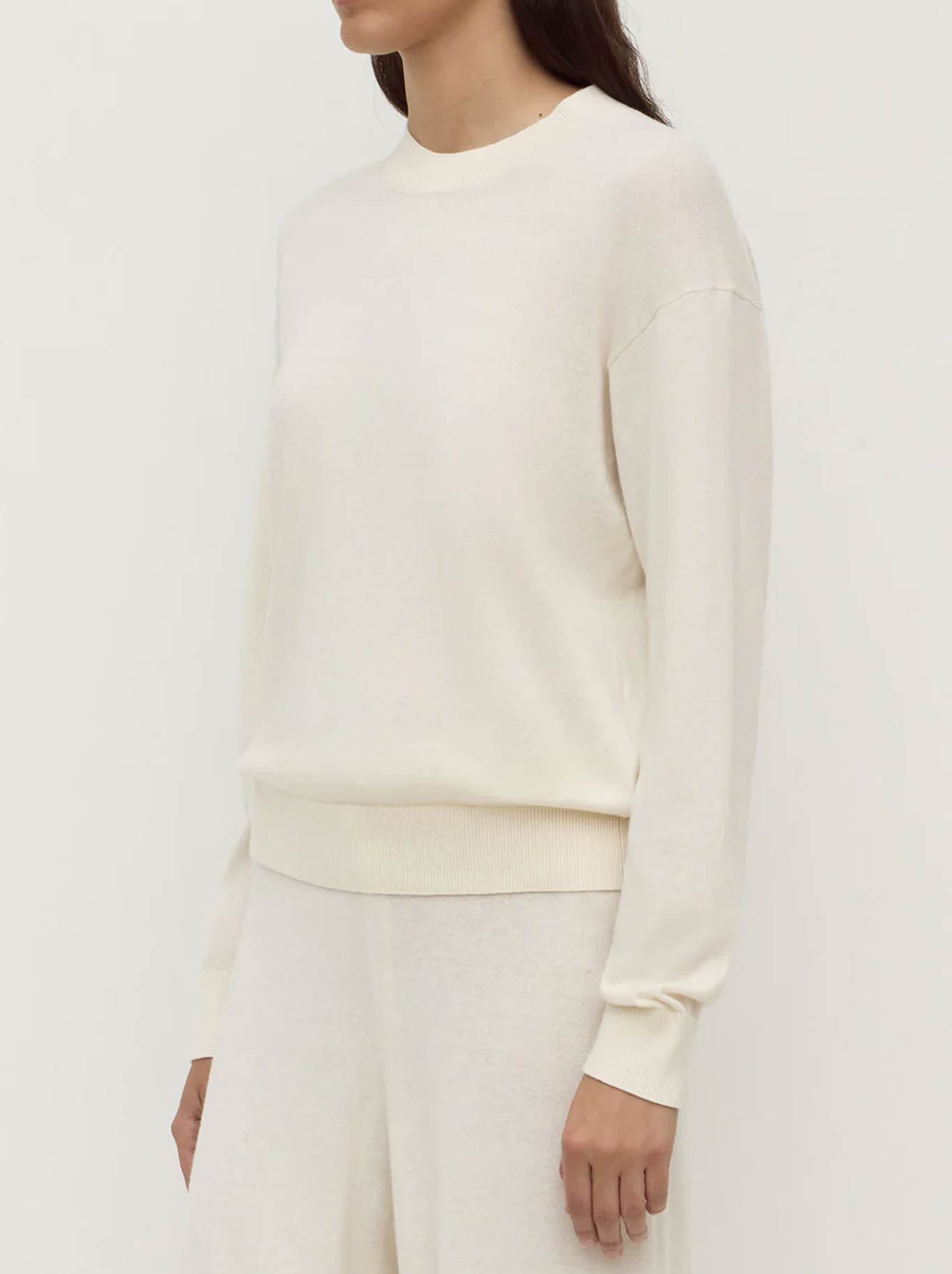 ASSEMBLY LABEL COTTON CASHEMRE SWEATER (Cream)