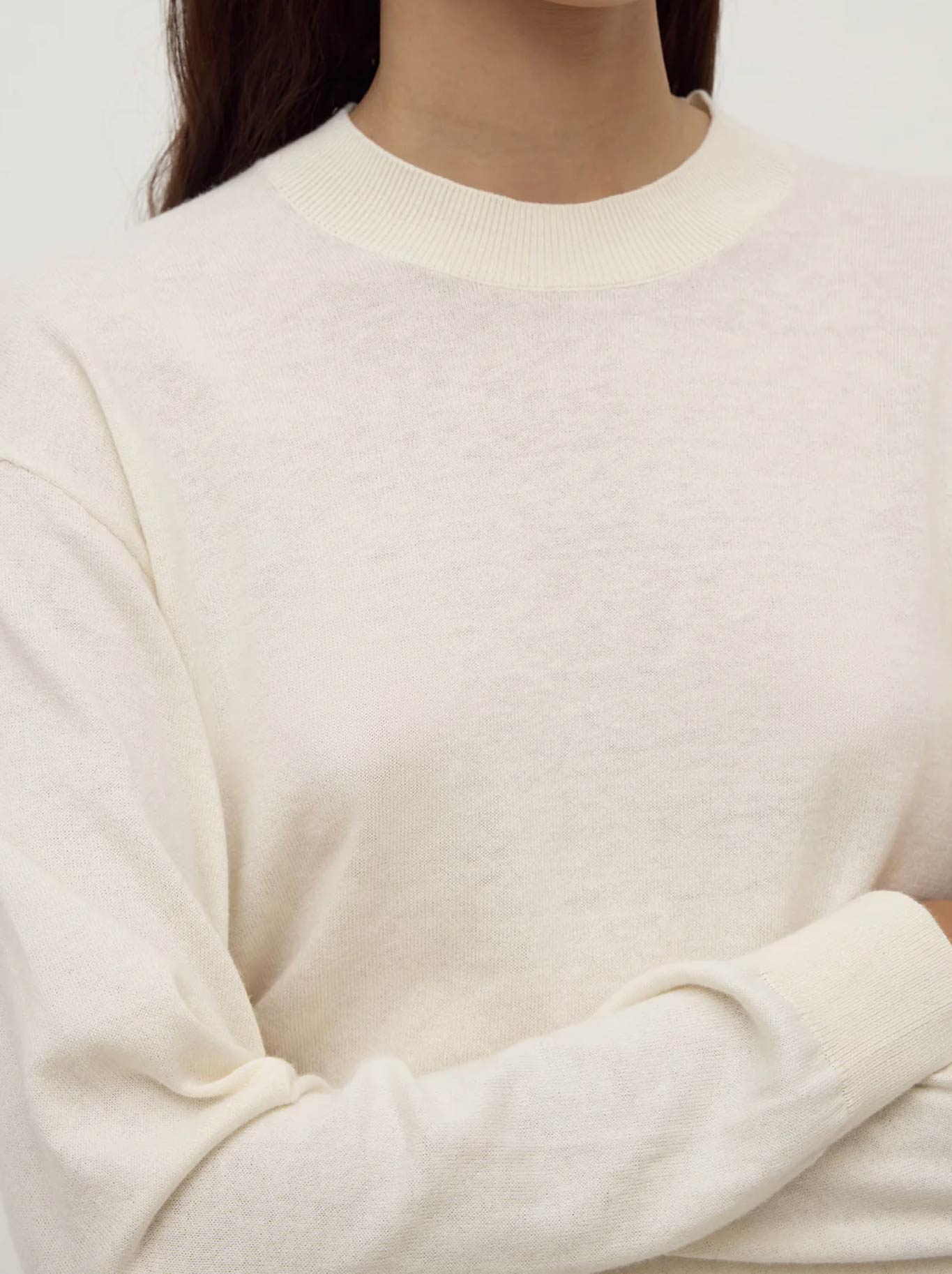 ASSEMBLY LABEL COTTON CASHEMRE SWEATER (Cream)