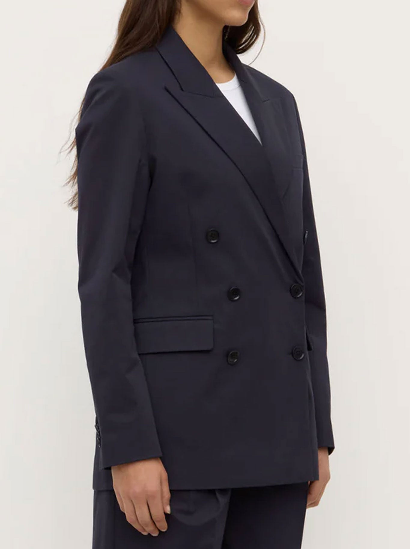 ASSEMBLY LABEL ELLEN DOUBLE BREASTED BLAZER (True Navy)