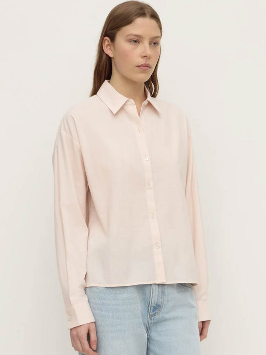 ASSEMBLY LABEL FRANKIE COTTON LONG SLEEVE SHIRT (Soft Rose)