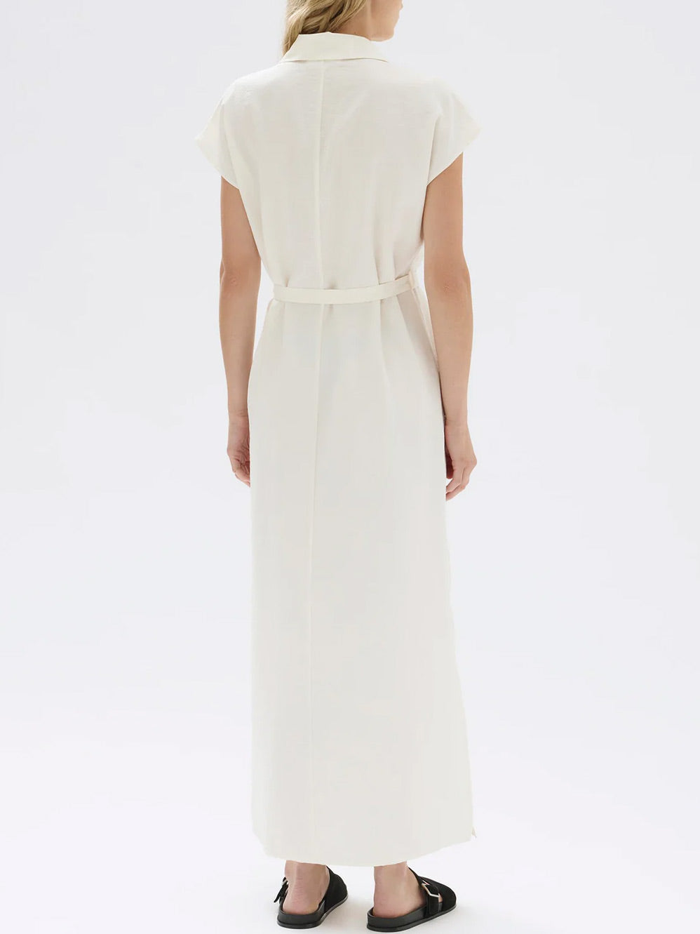 ASSEMBLY LABEL HEATHER MAXI SHIRT DRESS (Cream)