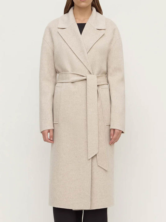 Image of Coats & Jackets. Product name - ASSEMBLY LABEL IVY WOOL COAT in Oat Marle colour by brand - Assembly Label