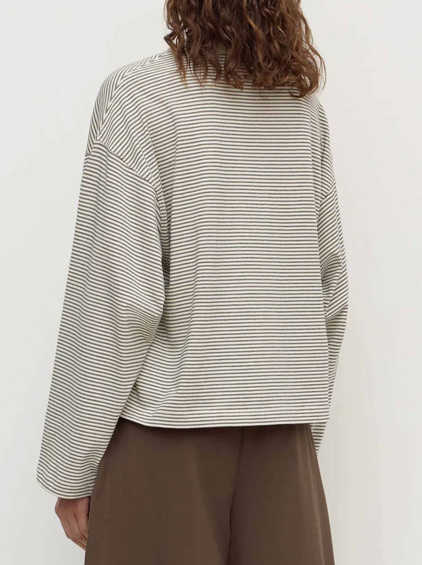 ASSEMBLY LABEL MALONE CROPPED STRIPE TEE (Black/Cream)
