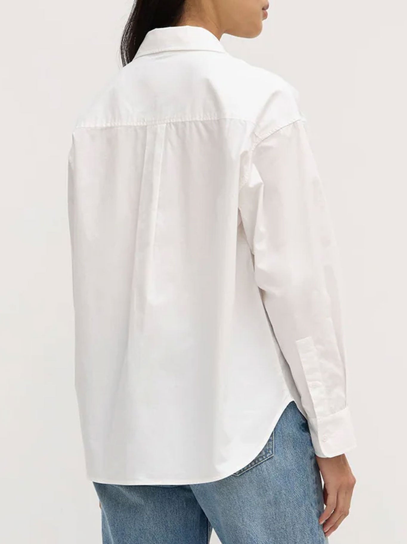 ASSEMBLY LABEL MOLLY POPLIN LONG SLEEVE SHIRT (White)