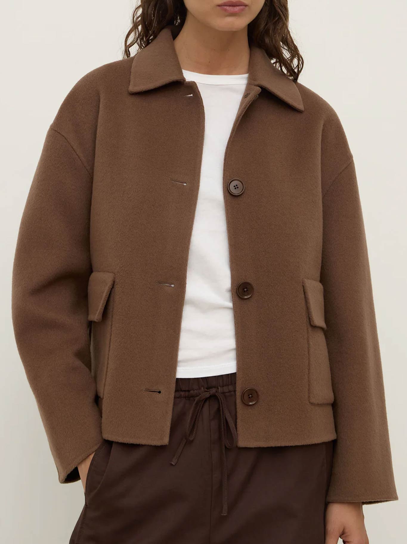 Image of Coats & Jackets. Productname: ASSEMBLY LABEL MYA WOOL JACKET in Milk Choc colour by brand - Assembly Label