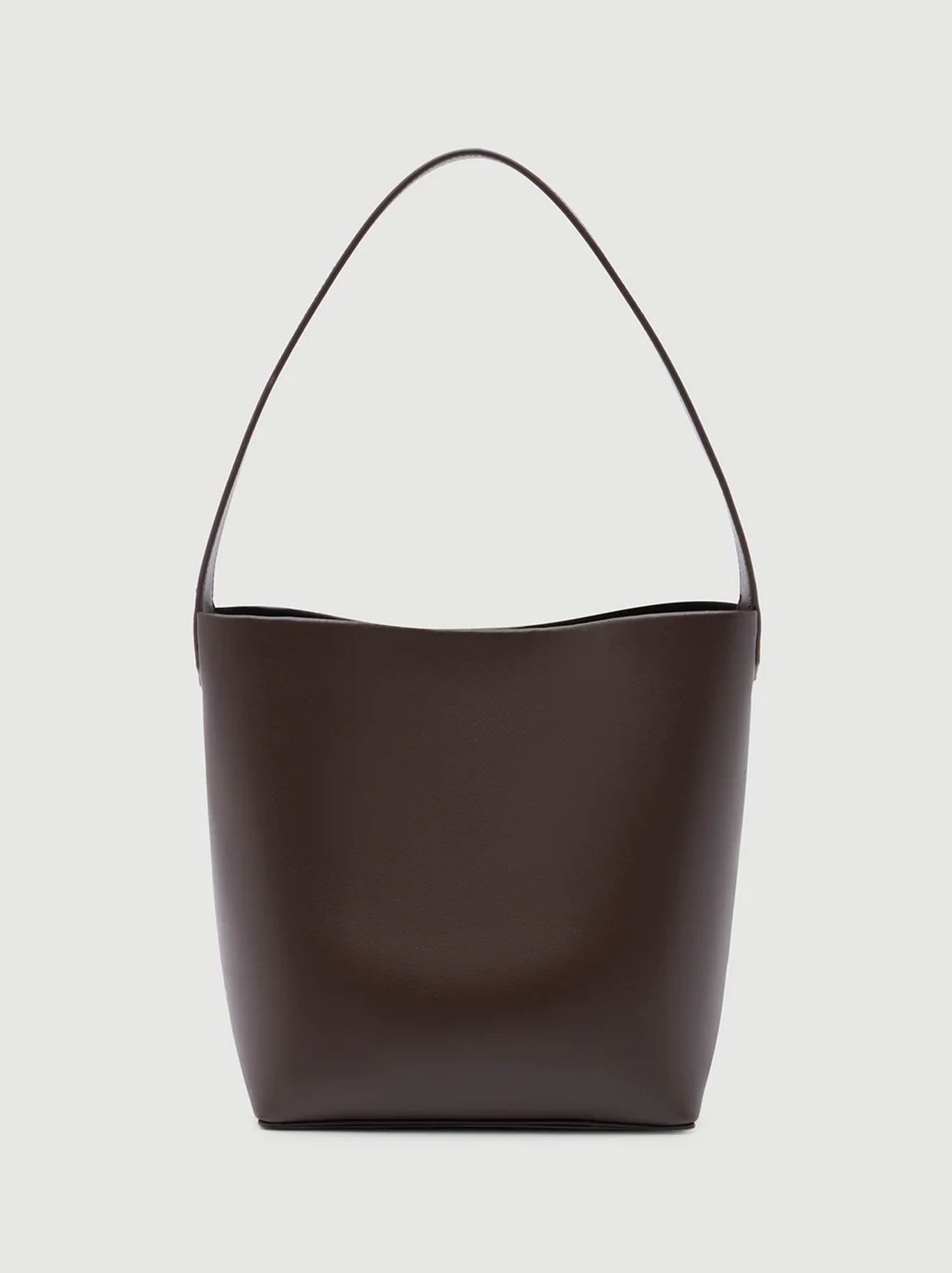 Image of Accessories. Product name - ASSEMBLY LABEL NOVA MINI BUCKET BAG in Walnut colour by brand - Assembly Label