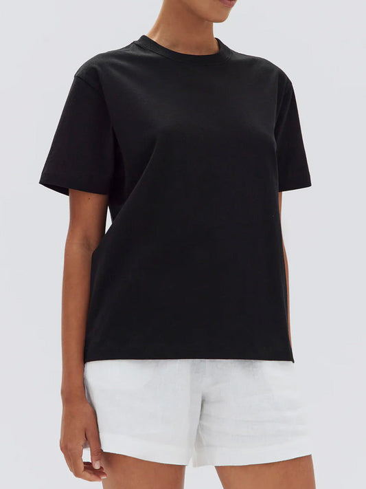 ASSEMBLY LABEL ORGANIC BASE TEE (Black)
