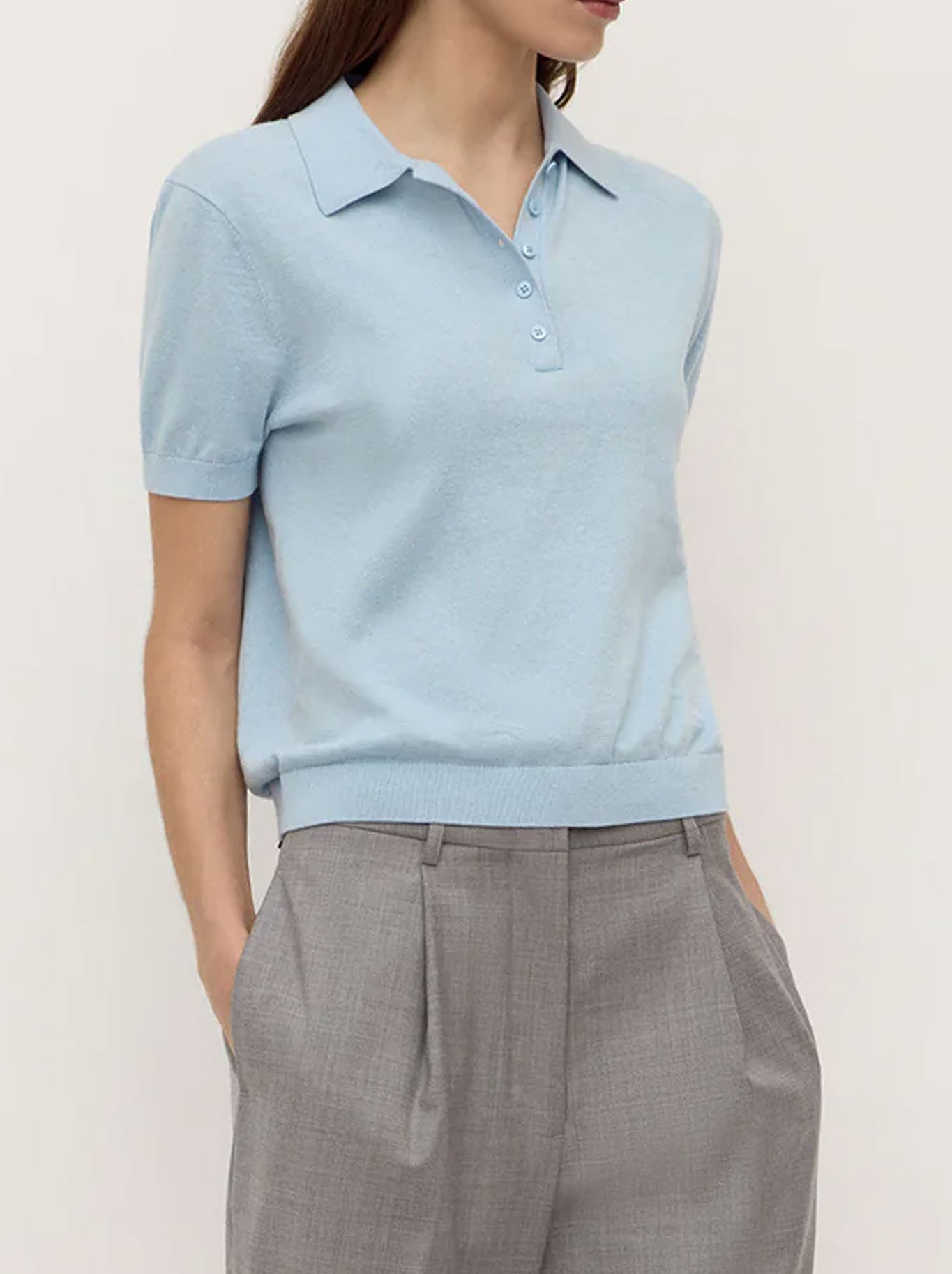 ASSEMBLY LABEL SLOANE CASHEMERE POLO (Salt)
