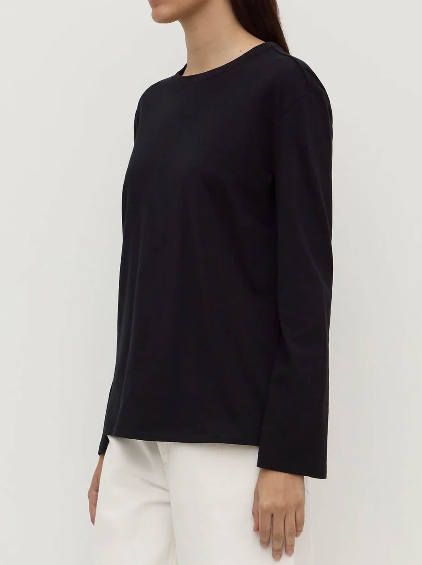 ASSEMBLY LABEL THEA LONG SLEEVE TEE WHITE (Black)