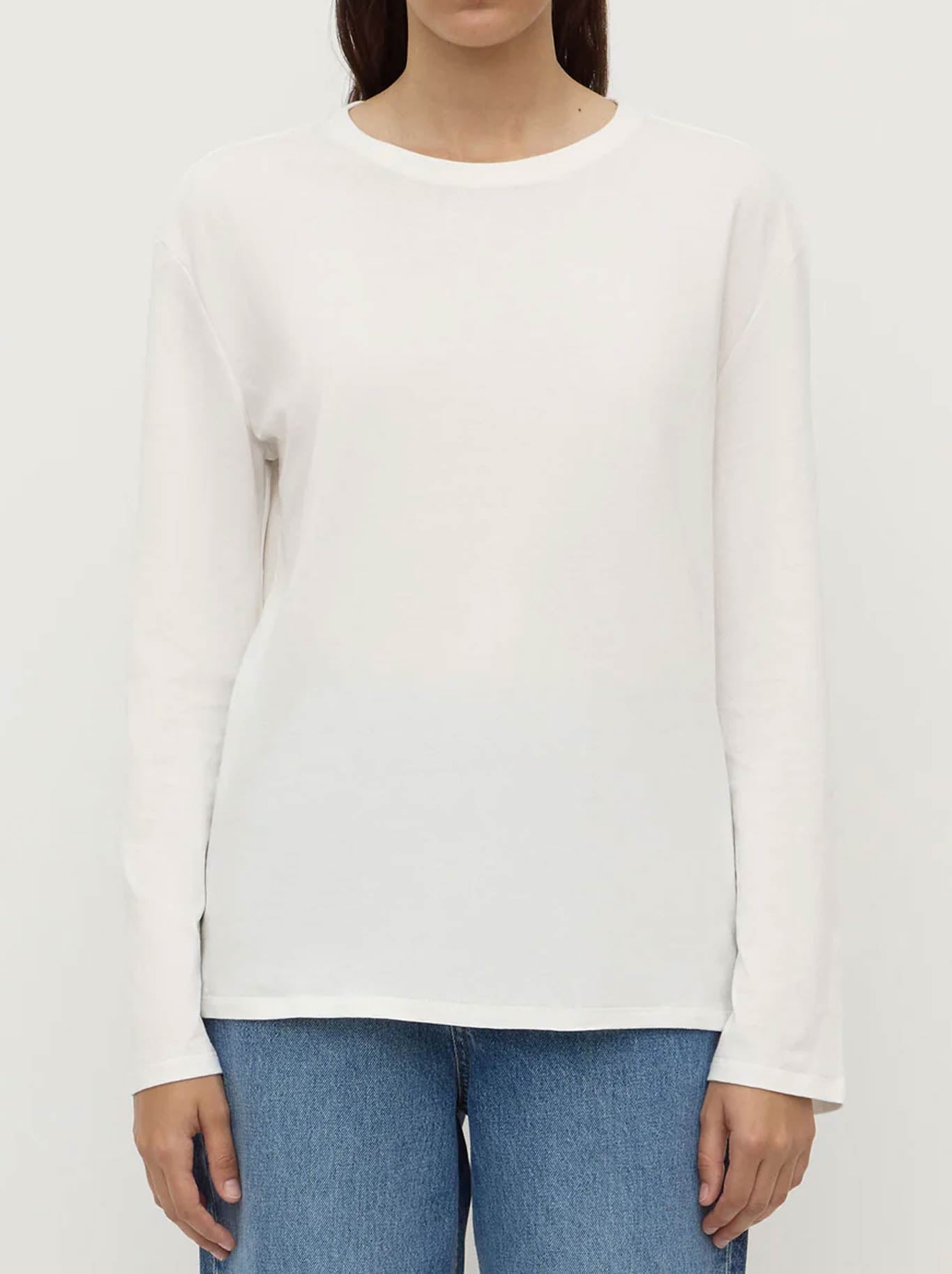 ASSEMBLY LABEL THEA LONG SLEEVE TEE WHITE (Black)