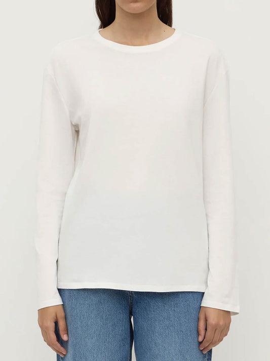 ASSEMBLY LABEL THEA LONG SLEEVE TEE WHITE (Black)