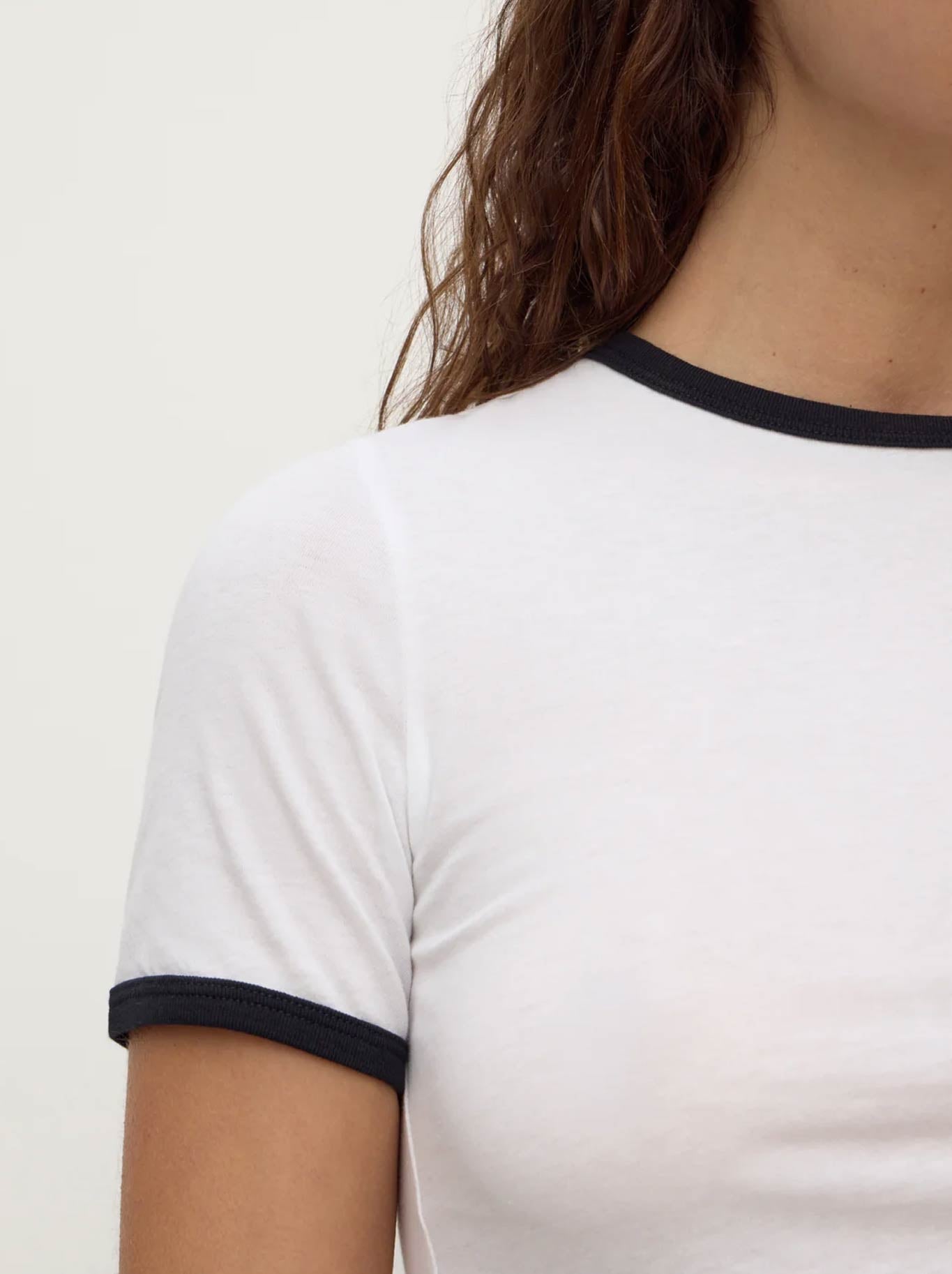 ASSEMBLY LABEL KOURT CONTAST BIND TEE (White Navy)
