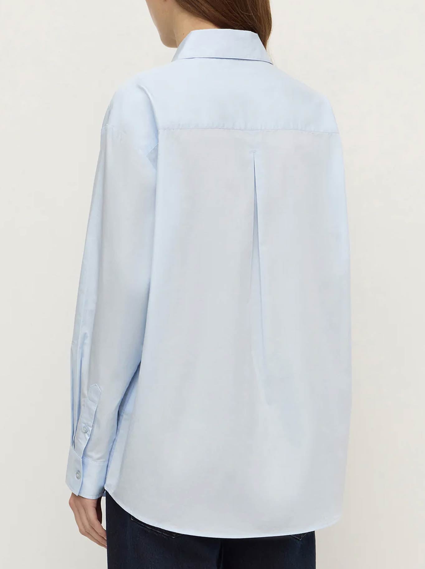 ASSEMBLY LABEL MICHA POPLIN LONG SLEEVE SHIRT (Powder Blue Grey)