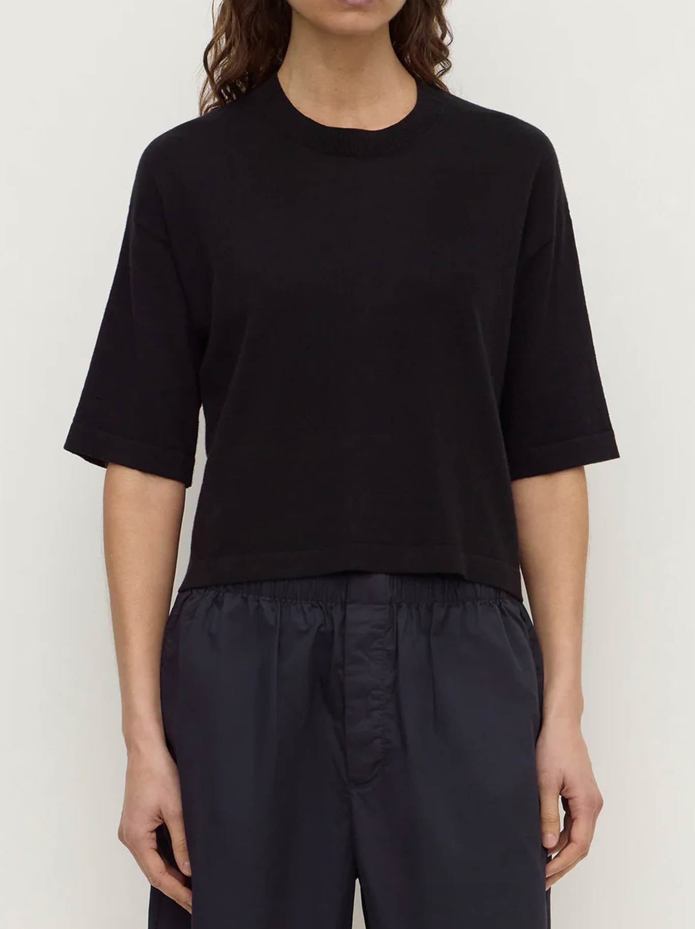 ASSEMBLY LABEL KENSY COTTON CASHMERE TEE (Black)
