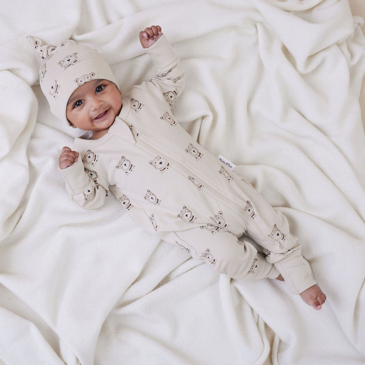 Byron Bear Zip Romper
