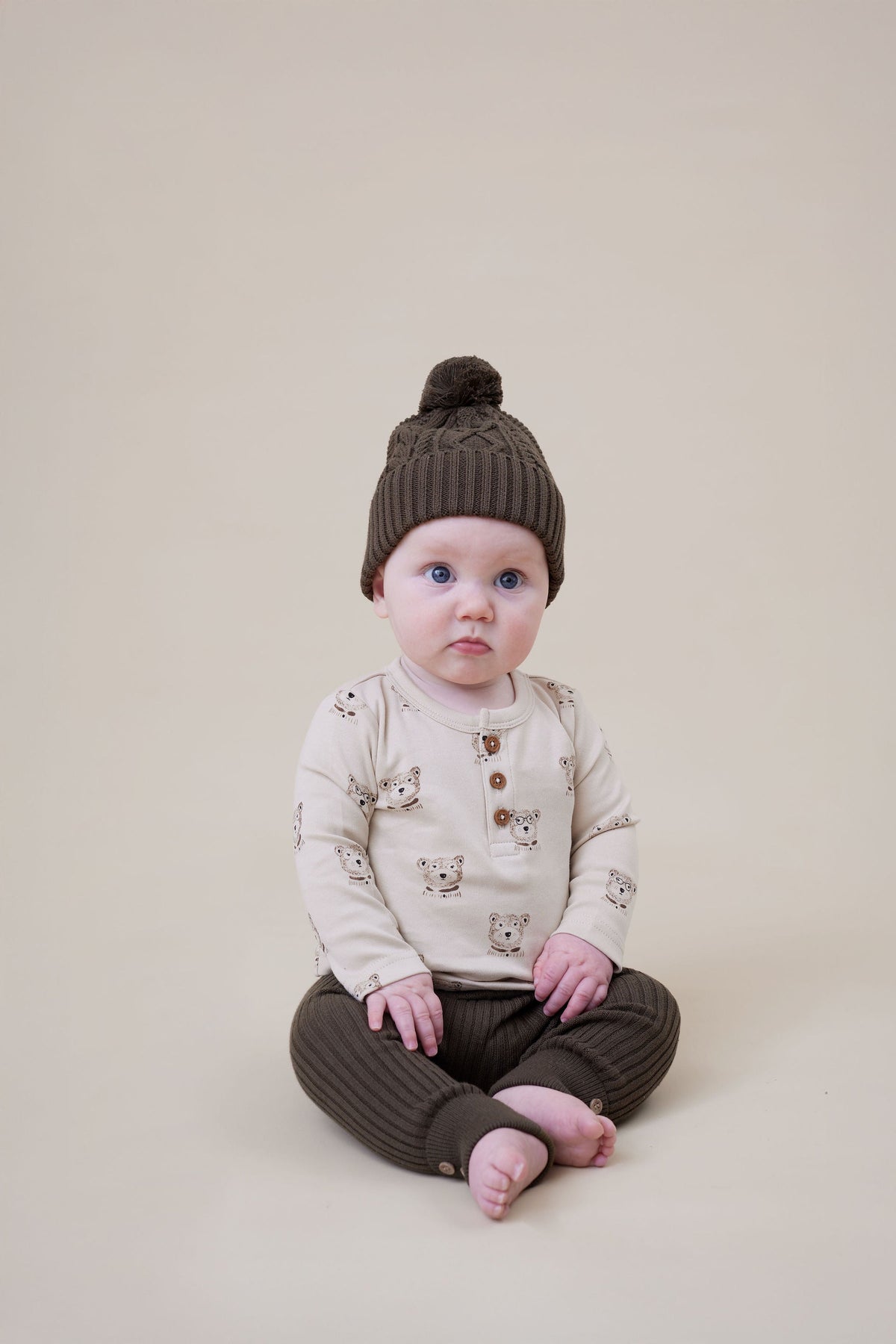 Byron Bear Henley Onesie