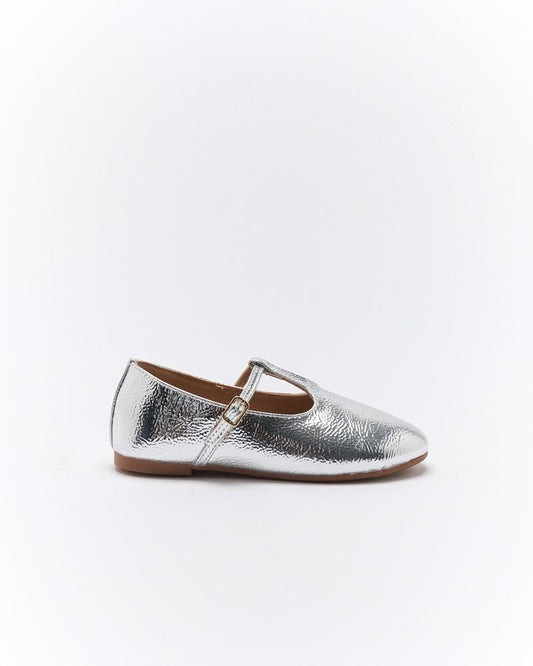 Image of Shoes. Productname: Walnut Melbourne Audrey Ballet in Silver colour by brand - Walnut Melbourne