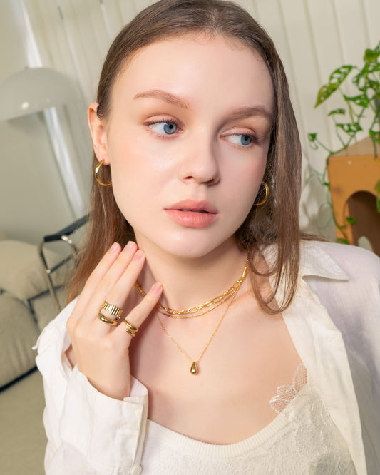 LAVANA Aura Silver Hoop Earrings