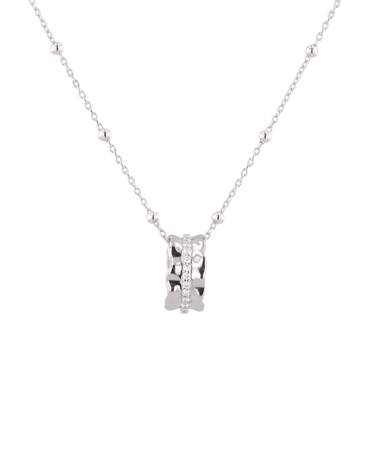 Image of Charms. Product name - Aurora Silver Diamond Pendant in colour by brand - LAVANA