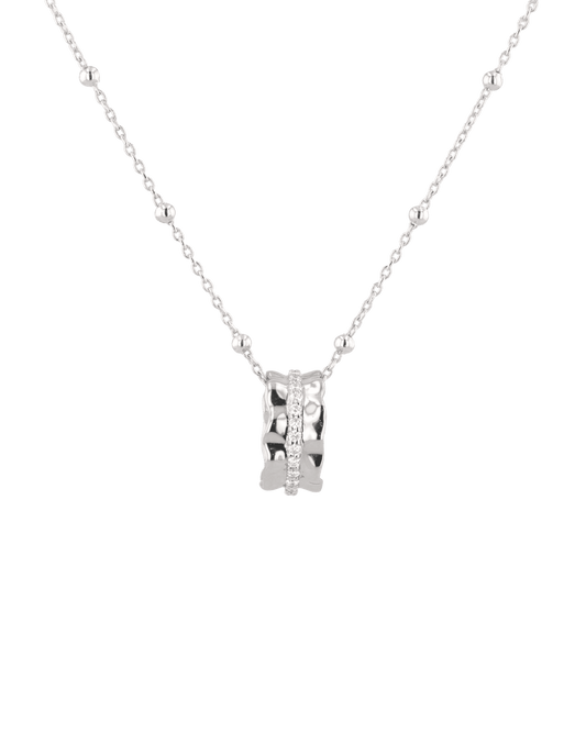 Image of Charms. Product name - Aurora Silver Diamond Pendant in colour by brand - LAVANA