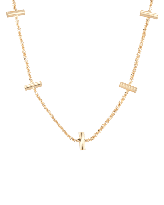 Image of Necklaces. Product name - Axis Bar Gold Chain Necklace in colour by brand - LAVANA