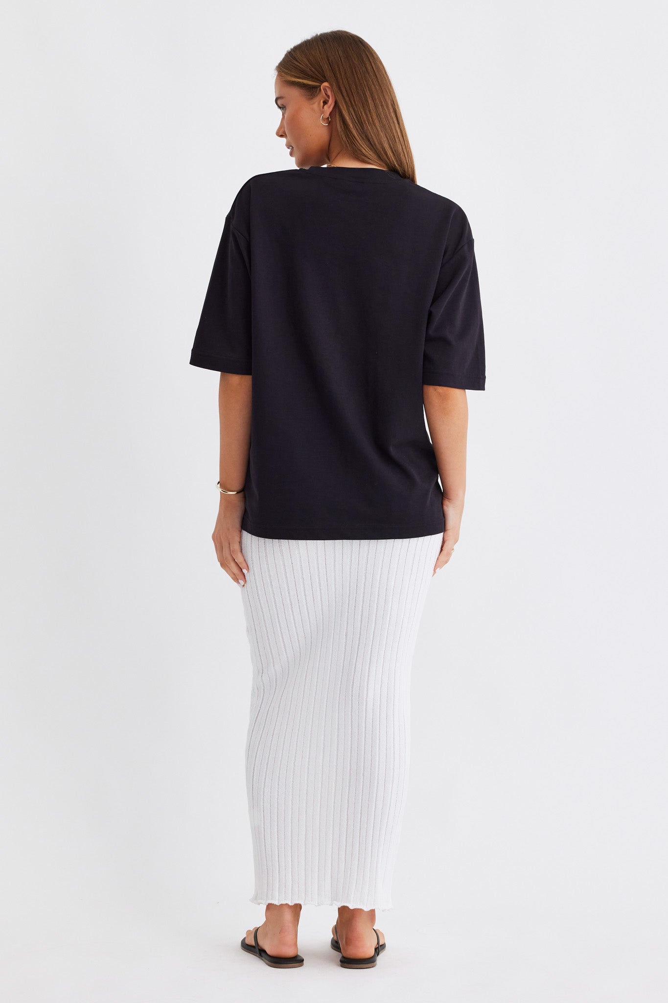 SNDYS BAHA RIBBED SKIRT (White)