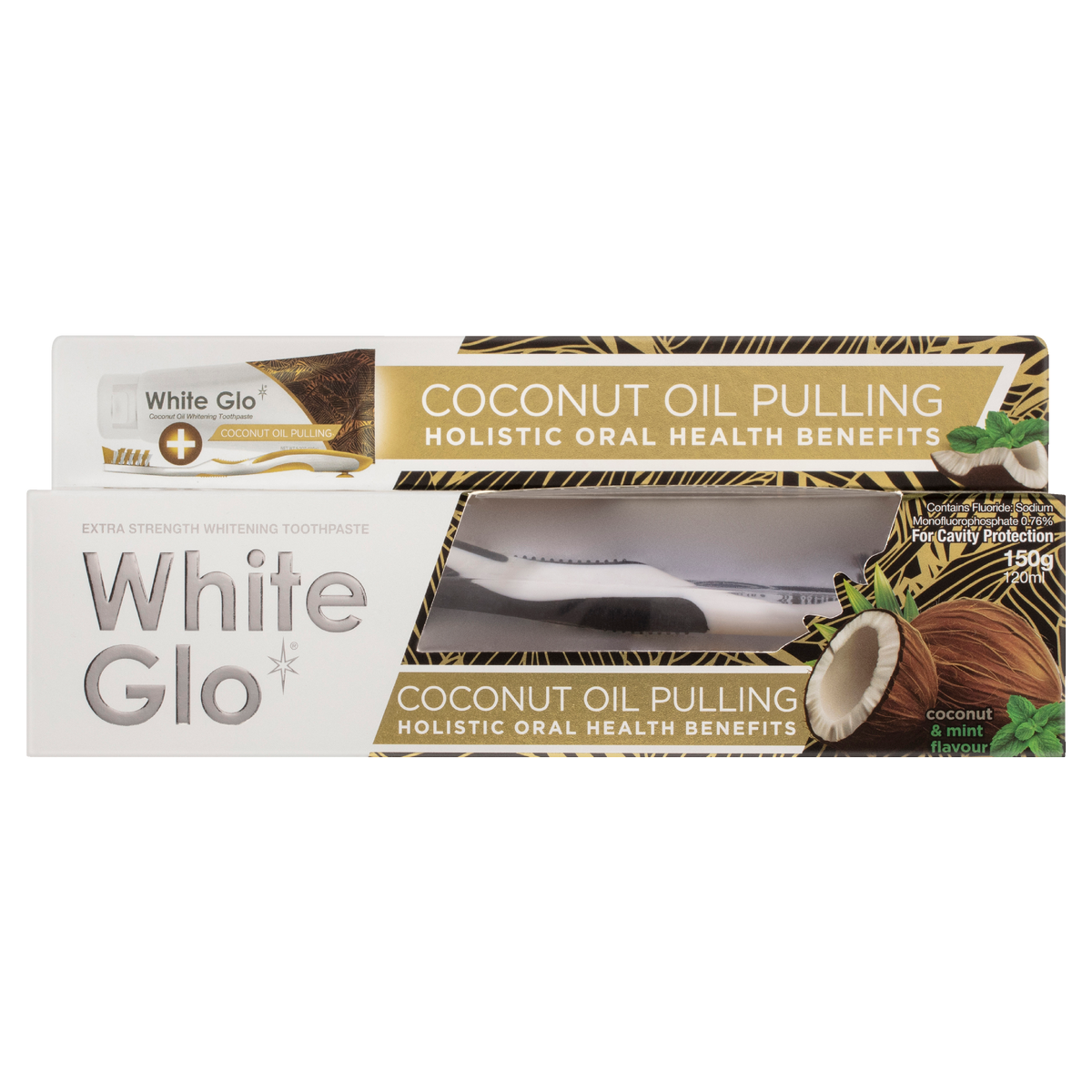 Image of Oral Care. Product name - Coconut Oil Whitening Toothpaste in colour by brand - White Glo