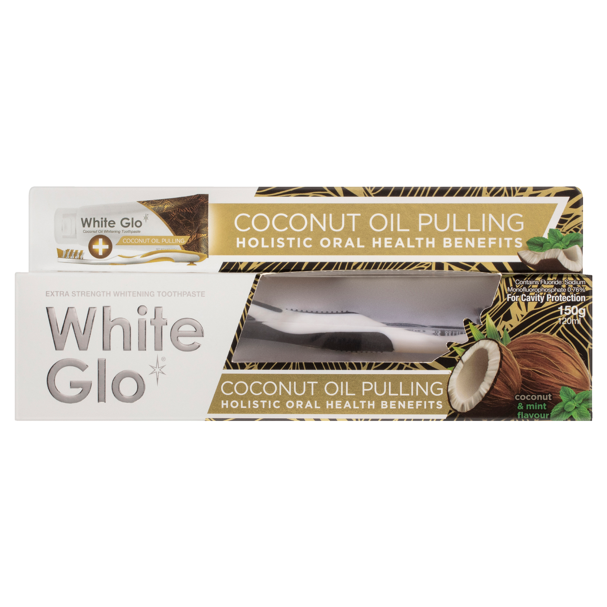 Image of Oral Care. Product name - Coconut Oil Whitening Toothpaste in colour by brand - White Glo