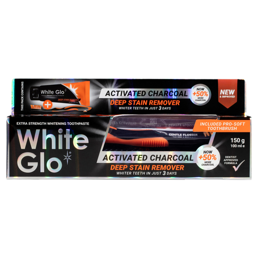 Image of Oral Care. Product name - Charcoal Deep Stain Remover Whitening Toothpaste in colour by brand - White Glo