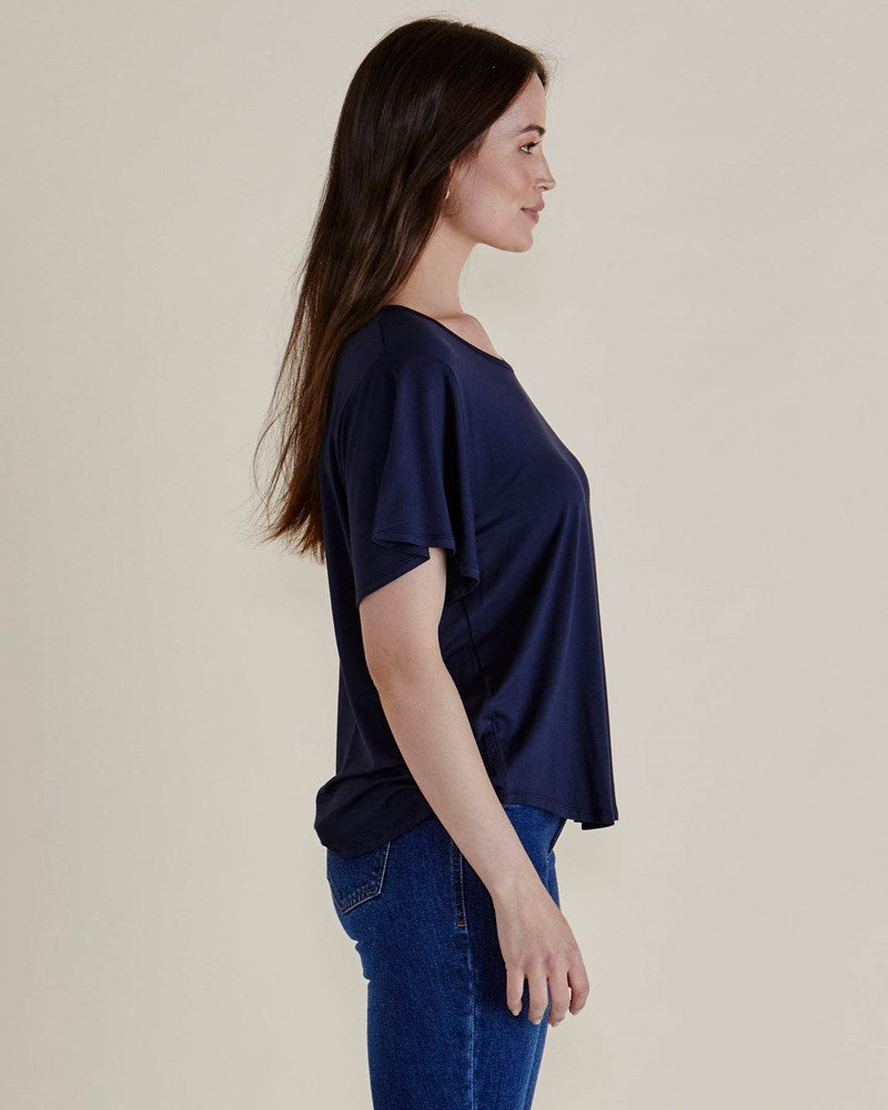 Betty Basics Everleigh Bamboo Tee (Navy)