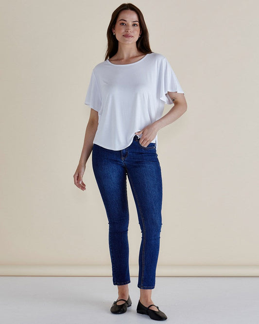 Betty Basics Everleigh Bamboo Tee (White)